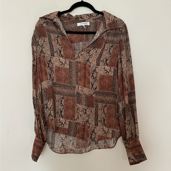 Silk snake print shirt - Picture 3 of 7